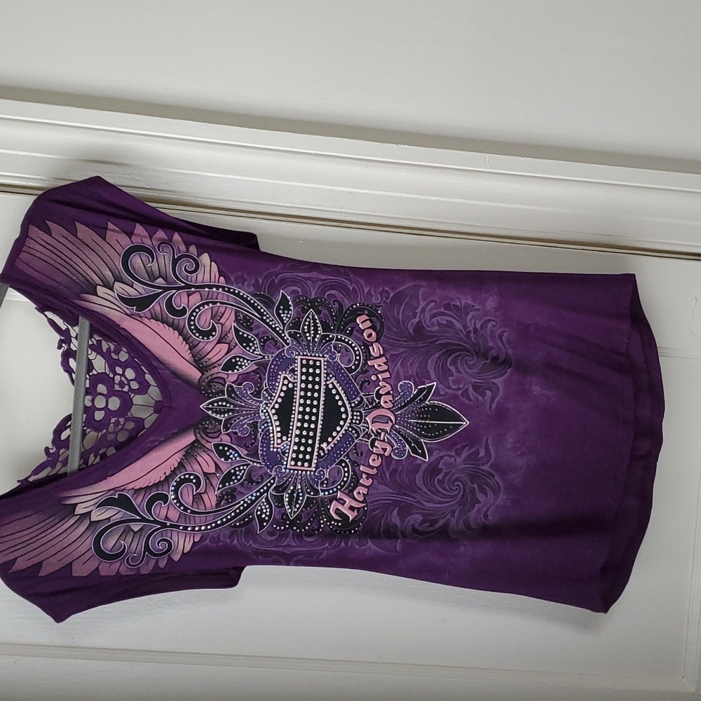 Womens Harley size M sparkly shirt